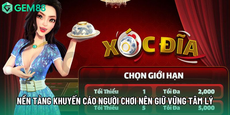 Nền tảng khuyến cáo người chơi nên giữ vững tâm lý Nền tảng khuyến cáo người chơi nên giữ vững tâm lý